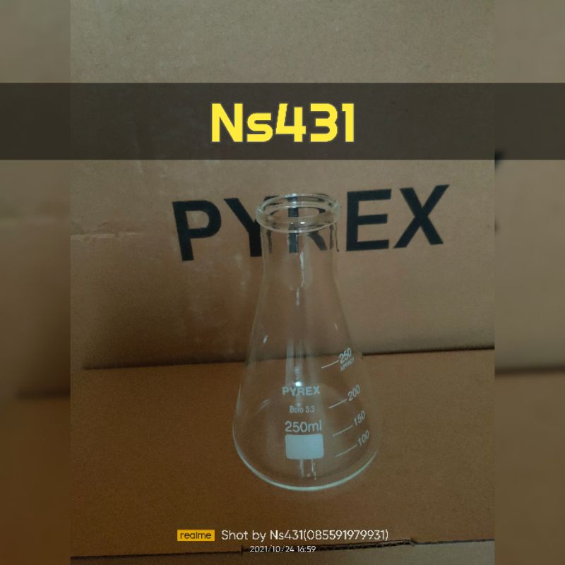 erlenmeyer 250ml pyrex / erlenmeyer flask 250 ml pyrex