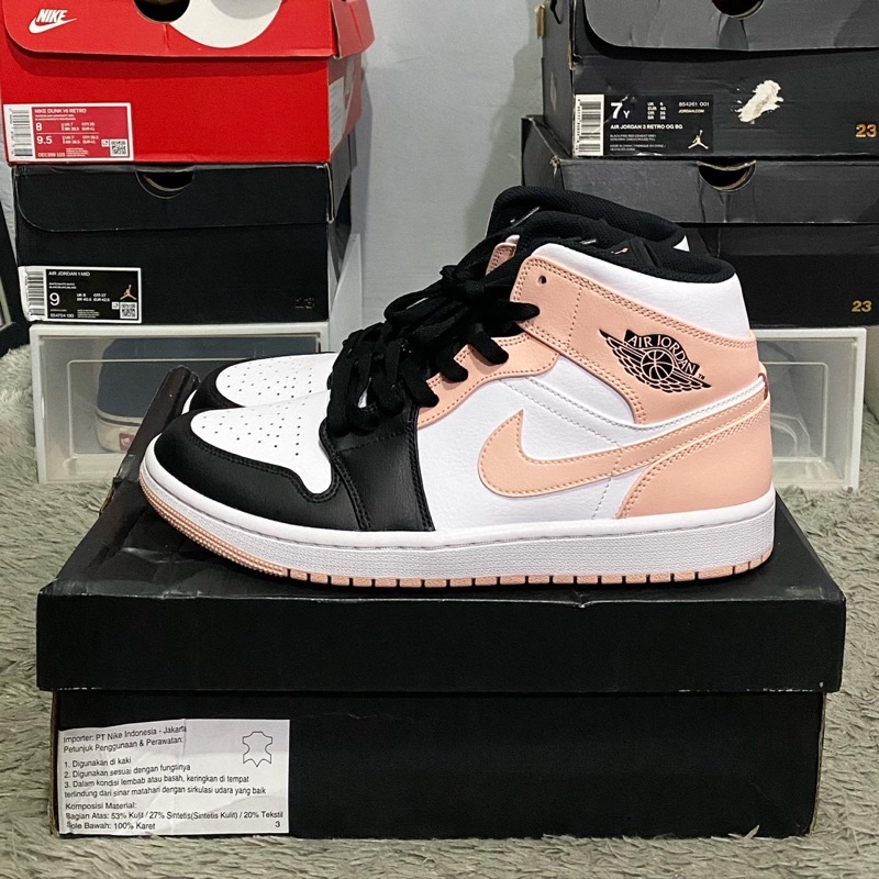 Nike Air Jordan 1 Mid Crimson Tint *100% Original