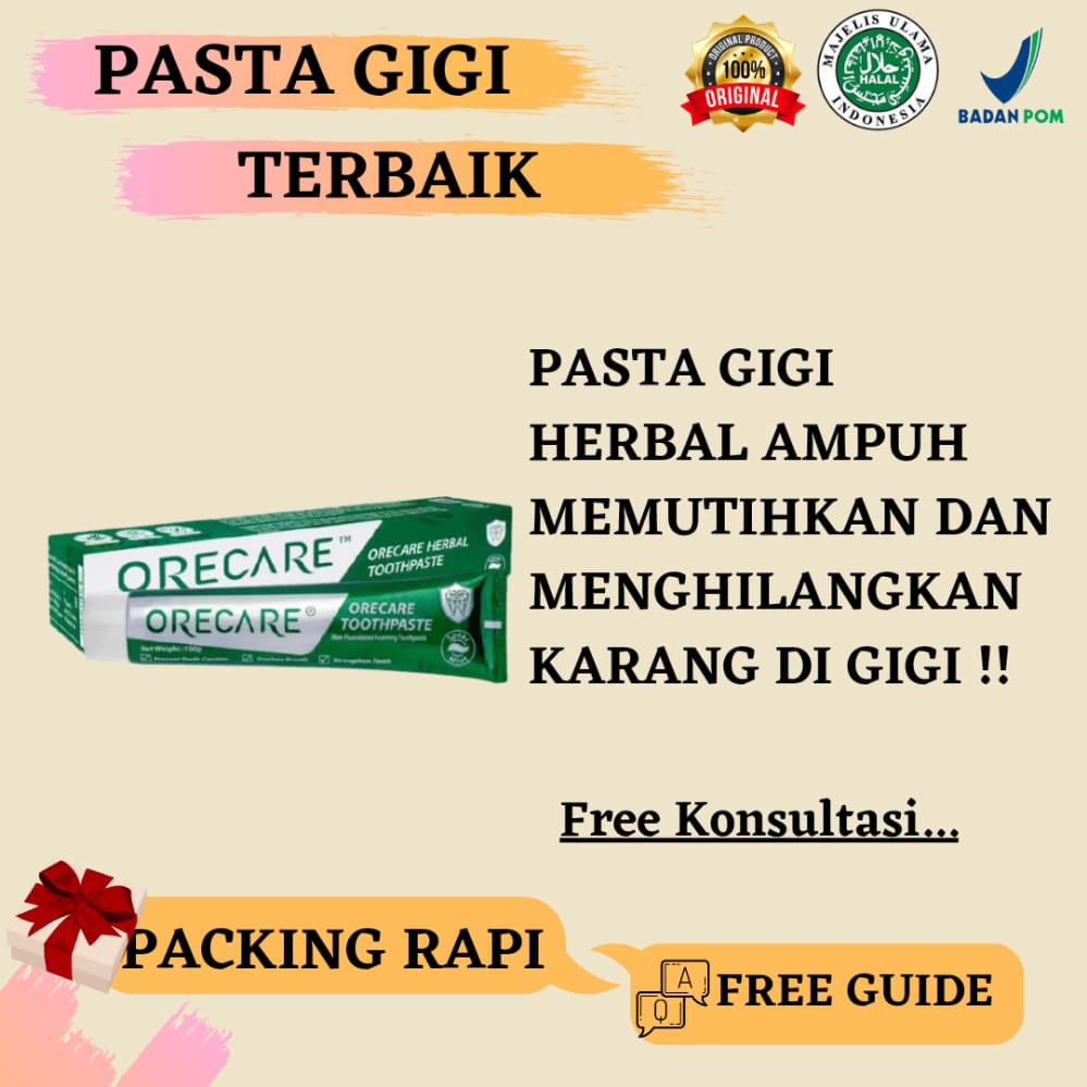 ORECARE SUPER WHITENING TEETH PEMUTIH PEMBERSIH KARANG GIGI