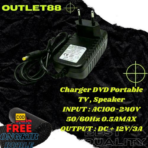 Charger DVD Portable Adaptor DVD Portable Universal  Charger DVD Portable GMC