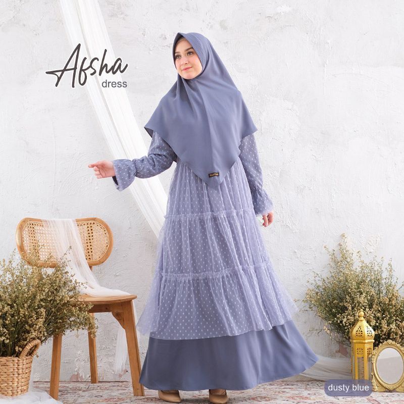 AFSHA GAMIS TILE MEWAH PESTA BRUKAT REMAJA ORI BY RISKIRICH(GAMIS ONLY)
