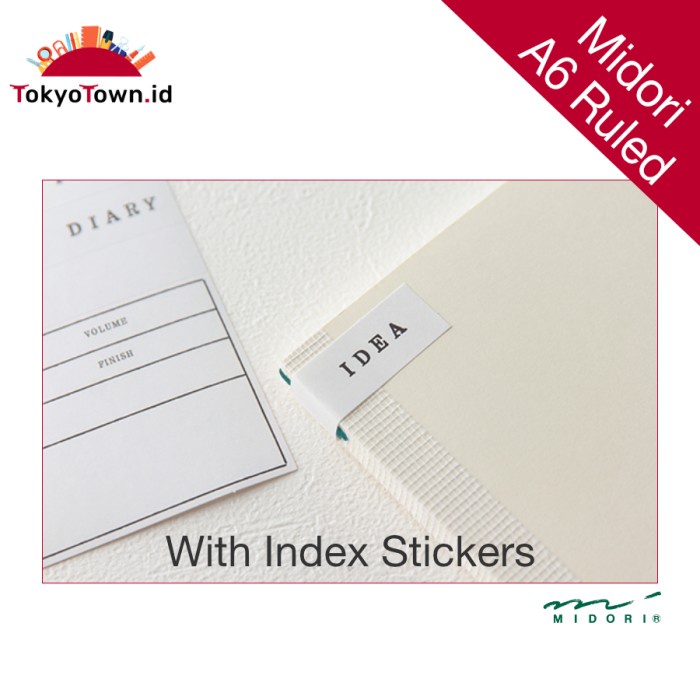 

Terlaris Md Midori Notebook A6 Ruled Lined Trendi
