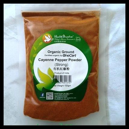 Organic Cayenne Pepper Powder (Strong) By Health Paradise 100Gr