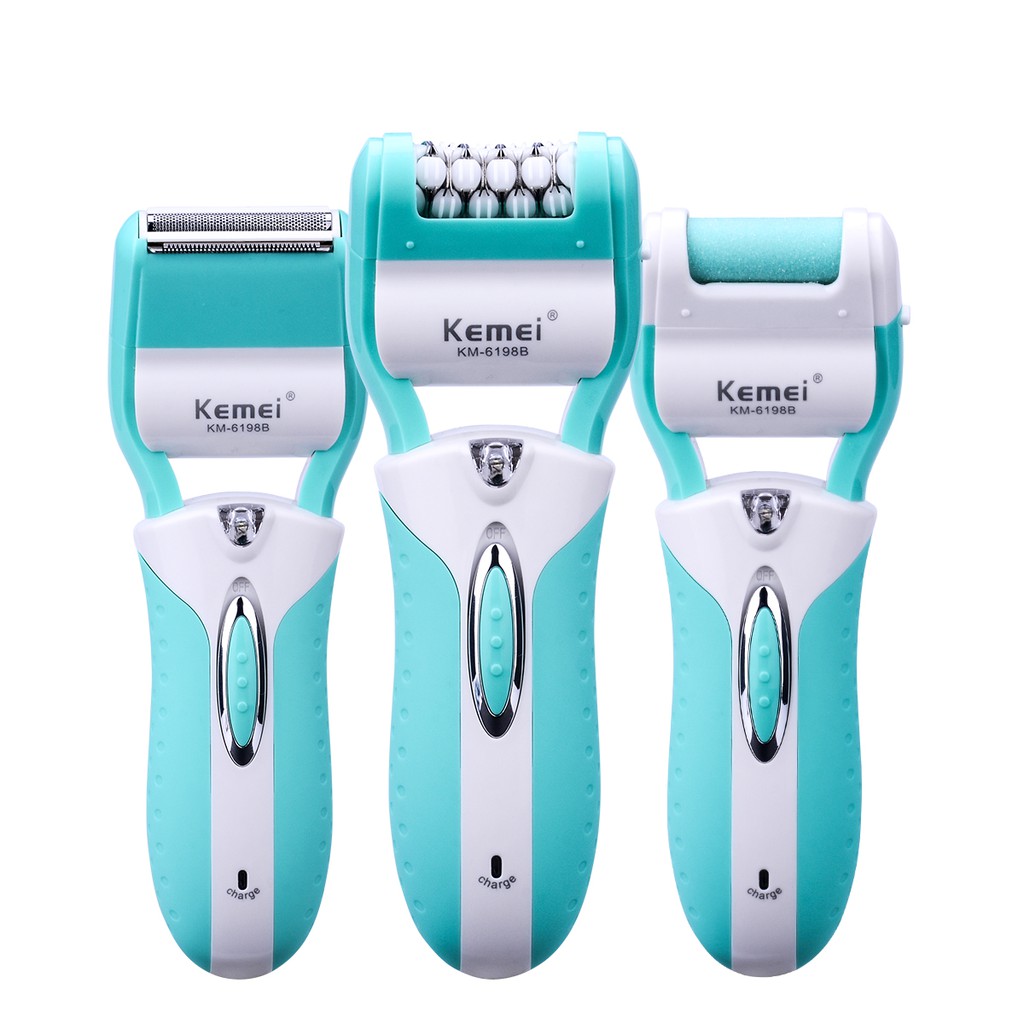 

CkeyiN 3 in 1 Electric Lady Epilator Rambut Cukur Kalus Remover Pedicure Perawatan Kaki