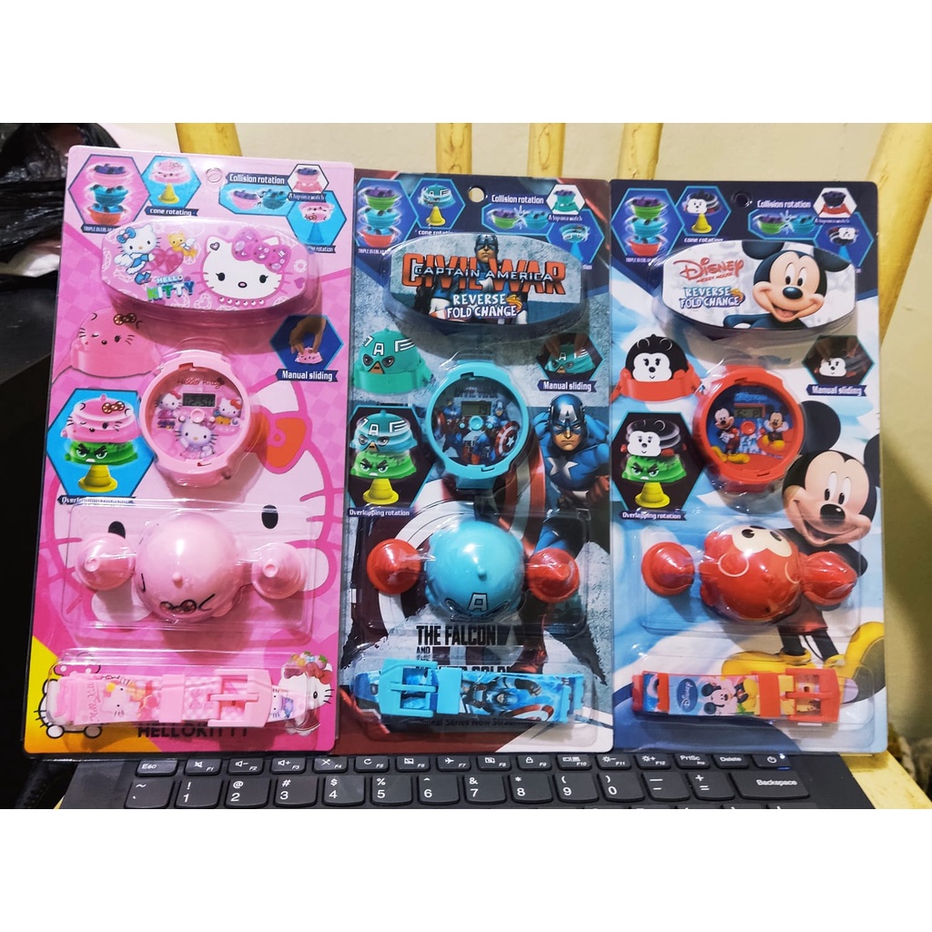 Jam tangan anak  musik bermotif karakter banyak T melodi musik led-8