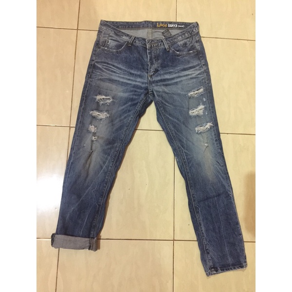 preloved celana brand Logo jeans RAW