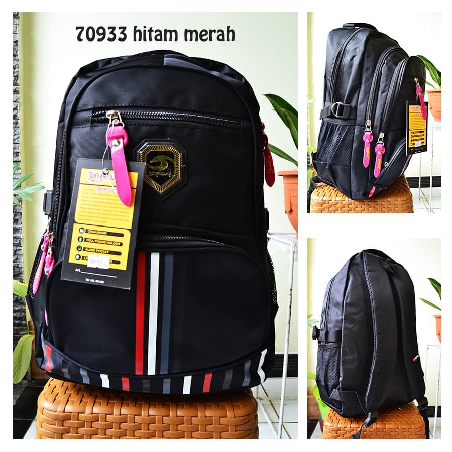 Tas Sekolah Anak SD Tas Ransel Hitam Alto Original