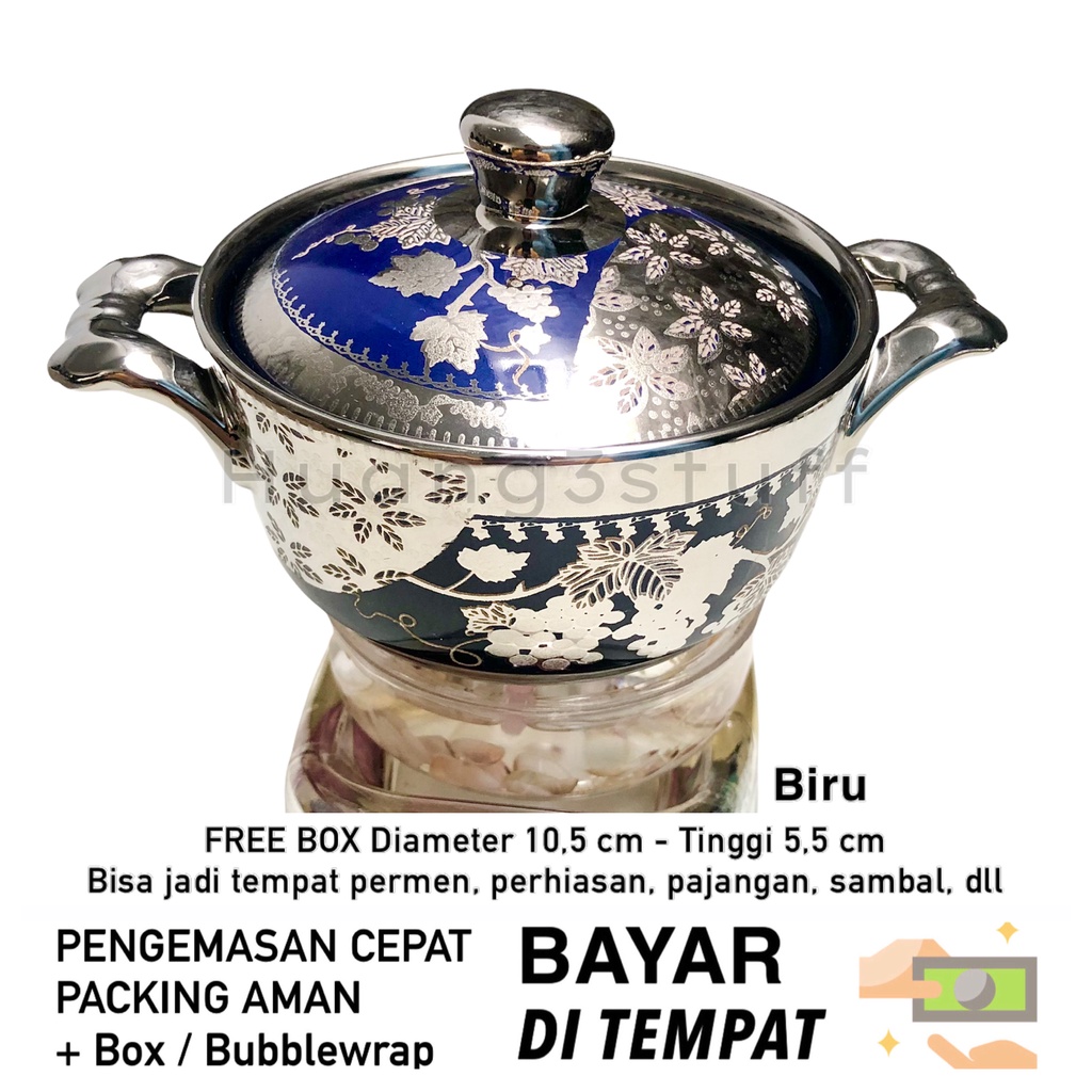 Mangkok Keramik Mini / Tempat Permen Tempat Sambal Keramik Elegan untuk Souvenir dan Pajangan