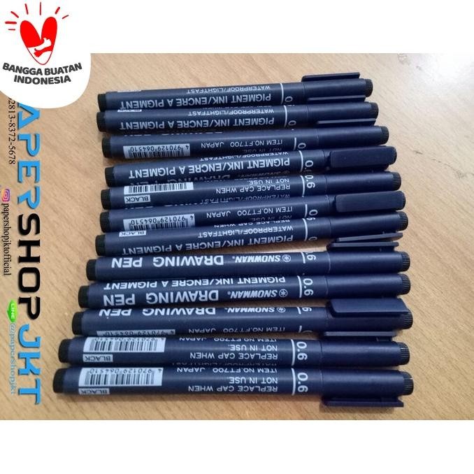 

Pendrawing- Drawing Pen Snowman 700 Hitam 0.05 Atk -Drawing-Pen.