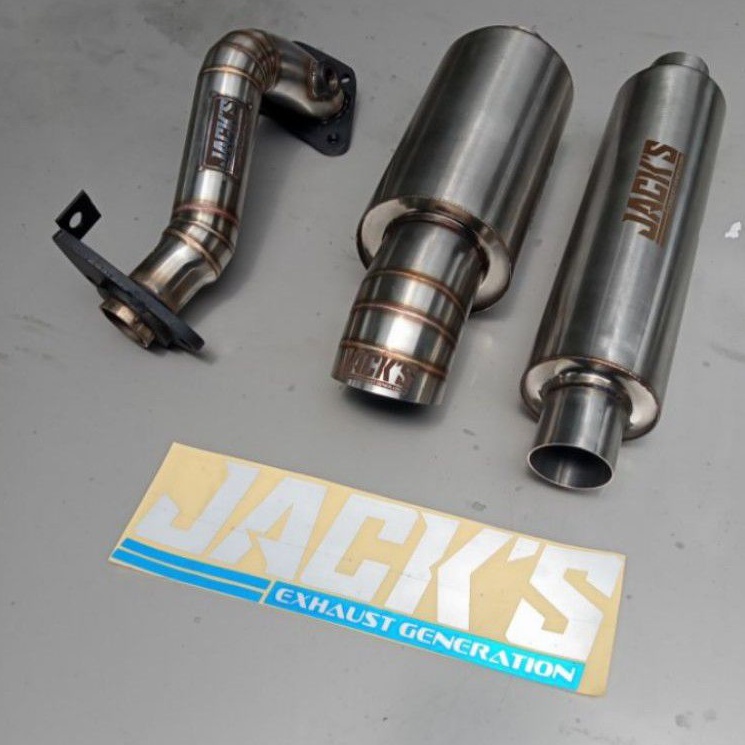 Fullset Downpipe Agya Ayla 1000 cc knalpot Mobil Racing Jack's Exhaust