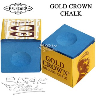 Brunswick Original Chalk - Gold Crown Blue - Kapur Biliar Billiard Cuk