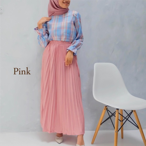 Rok Plisket Premium Dewasa | Rok Wanita | Rok Panjang | Rok Plisket Dewasa Premium