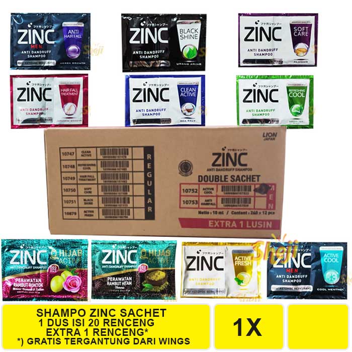 SHAMPO ZINC SACHET 1 DUS ISI 20 + 1 LUSIN