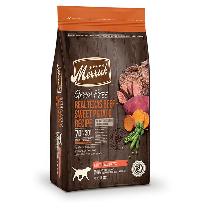 

Merrick Grain Free REAL TEXASBEEF & SWEET POTATO RECIPE 1 8kg