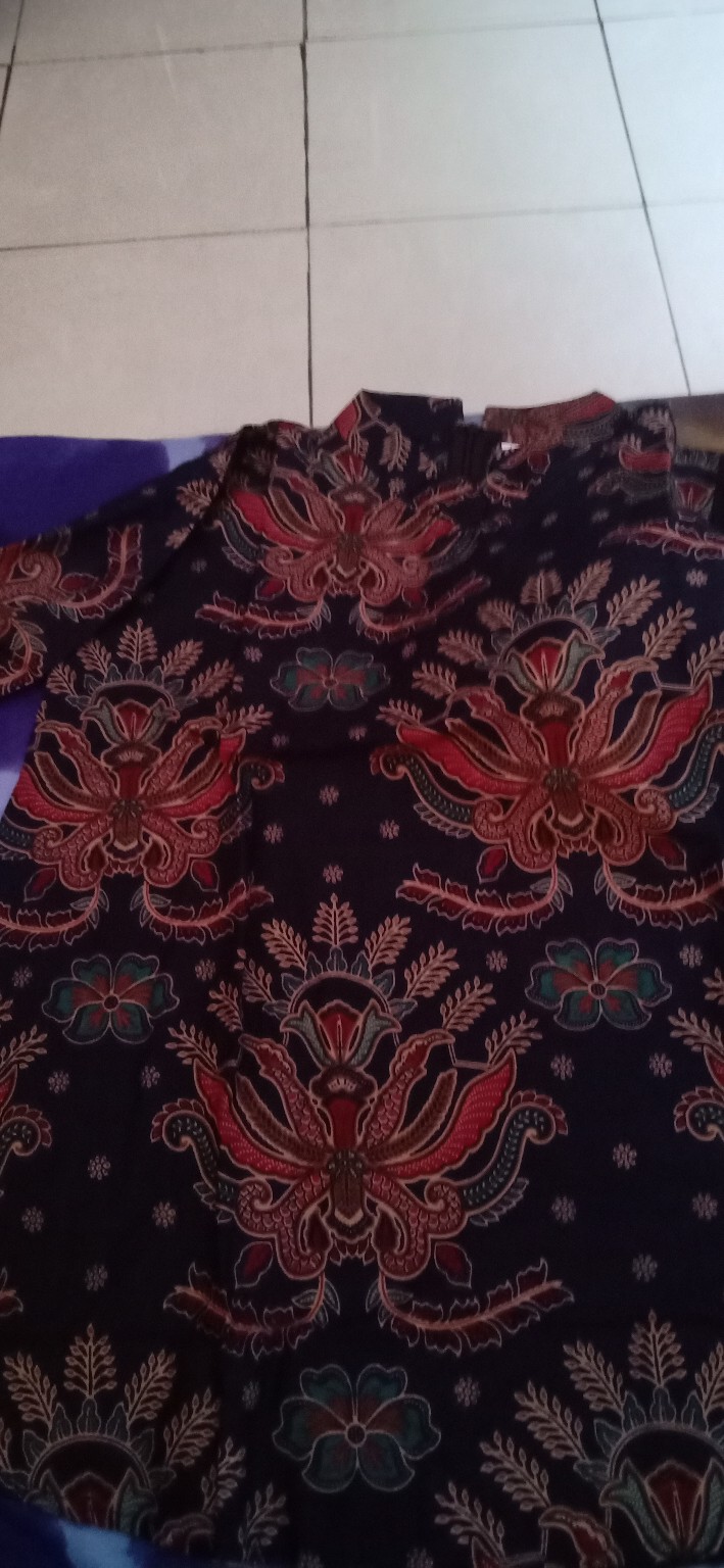 Tey-17 Batik Wanita Asj Sa Hrb026 Kenongo Kemeja Tosca Pendek