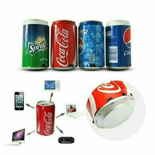 MP3 SPEAKER KALENG / SPEAKER PORTABLE KALENG MINUMAN / MUSIC BOX KALENG UNIK