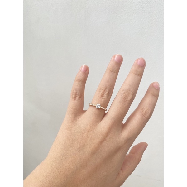 Cincin Tunangan Silver Rhodium Anti Karat Premium - Diana Ring