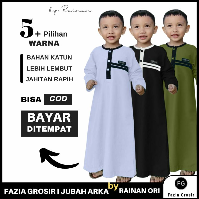 Jubah Anak Arka / Gamis Anak Laki Laki Model Arka by Rainan ORI / Jubah Anak Laki Laki Usia 1-12 tahun