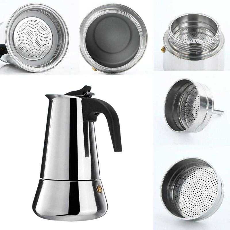 One Two Cups Espresso Coffee Maker Moka Pot Teko Stovetop Filter - Z21