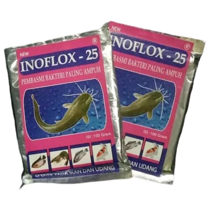 Inoflox 25 100gr Obat Antibiotik Ikan Udang Enrofloxacin Enro 100 gram