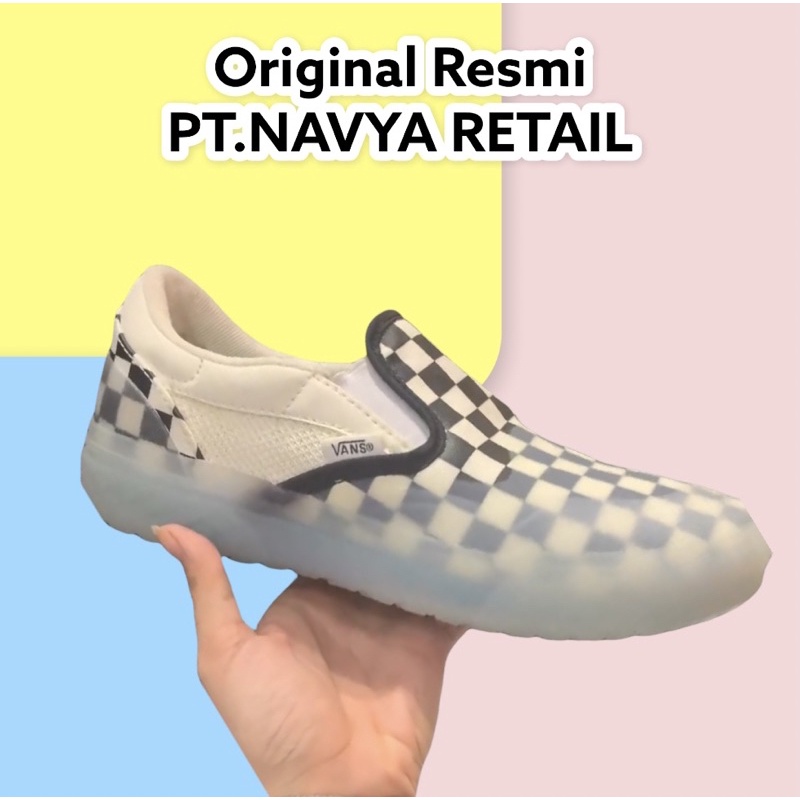 VANS - Marshmallows Slip On Checkerboard Original Resmi PT. Navyaretail