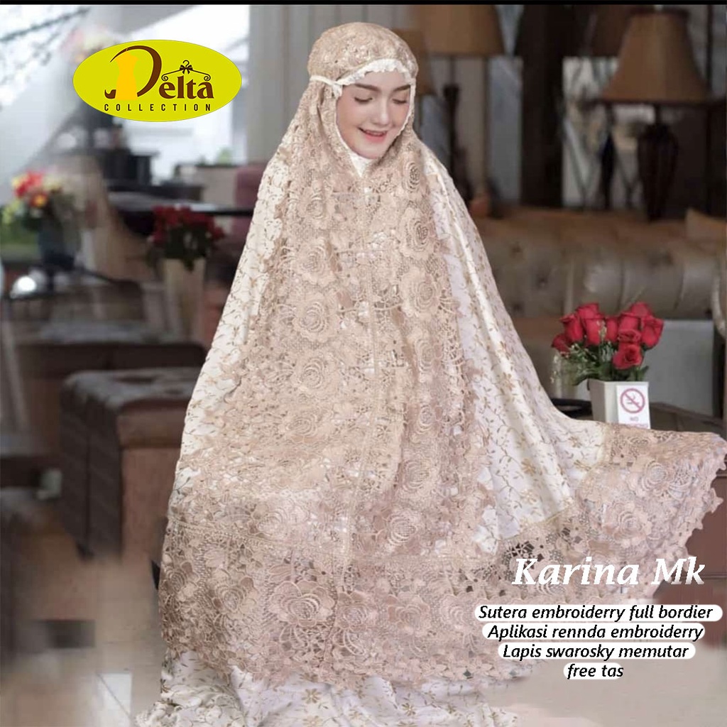 mukena sutera milo/mukena cantik/mukena mewah/mekena hantaran/lamaran