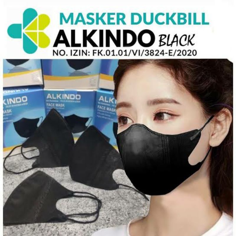 masker alkindo hitam duckbill