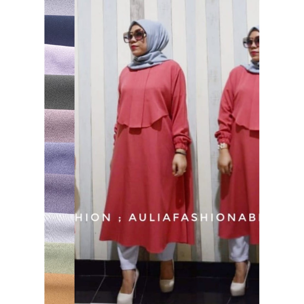 DRESS TUNIK AULIA FASHION TERBARU ORIGINAL