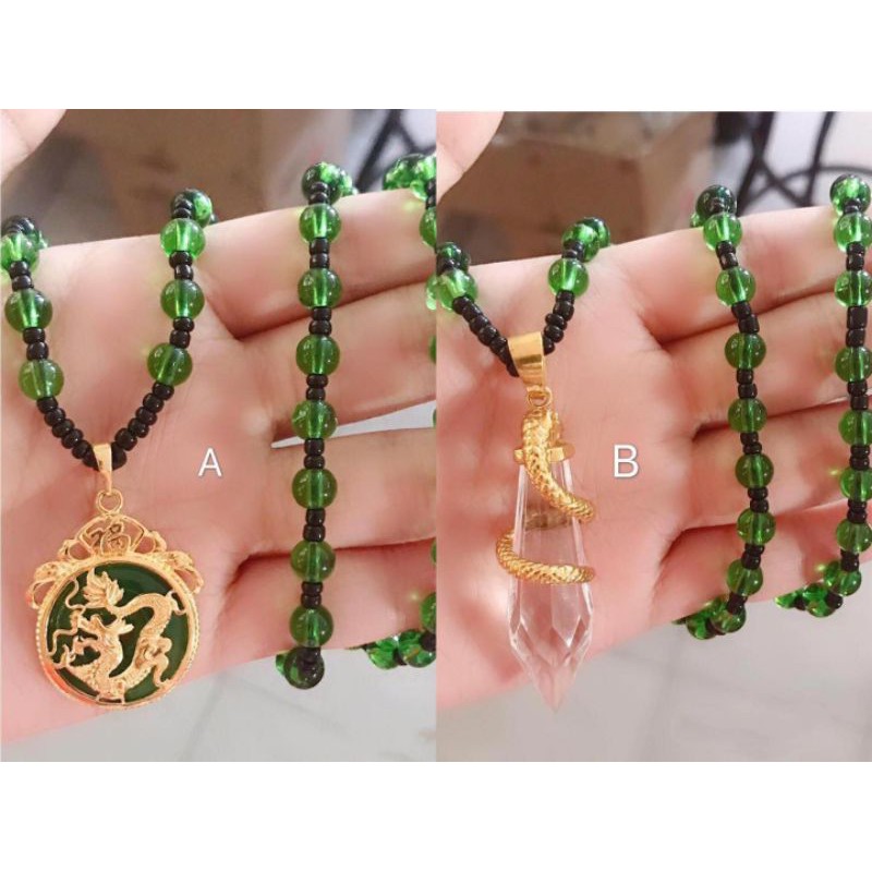 kalung giok naga giok lapis emas
