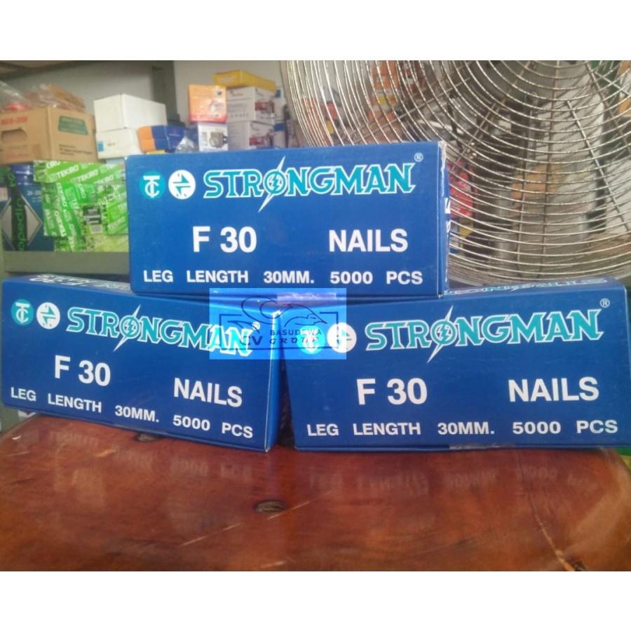 

STRONGMAN ISI PAKU TEMBAK F30 / ISI PAKU TEMBAK 30MM / ISI STAPLES