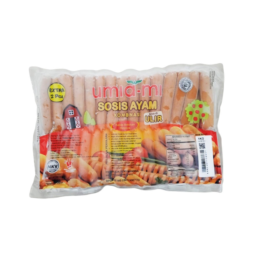 Jual Umiami Sosis Ayam Ulir 1 Kg Isi 60 Umia Mi Sosis Shopee Indonesia