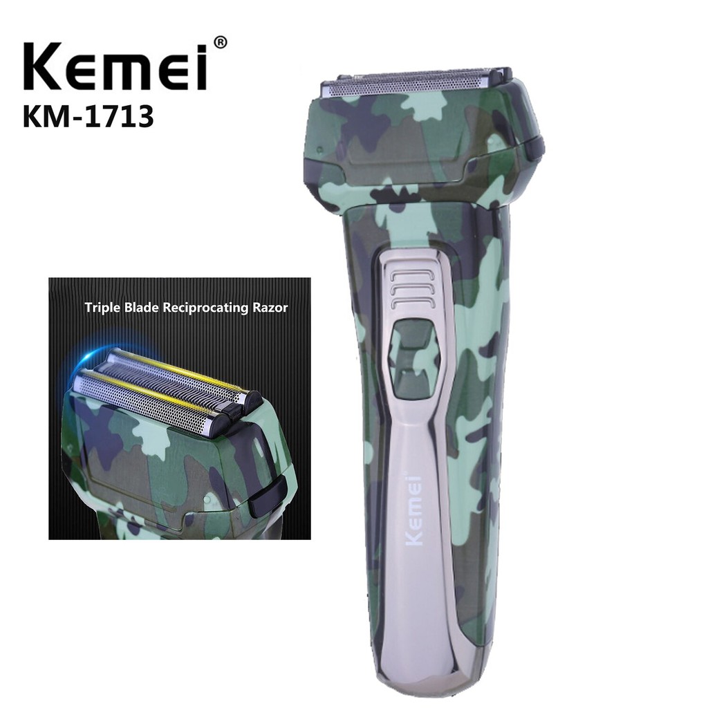 kemei elektric shaver waterproof dry wet km 1713