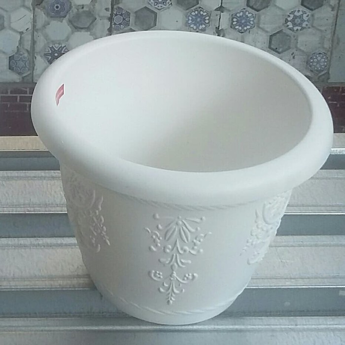 Pot 35 Ivory / Pot Bunga / Pot Putih / Pot ivory 35cm