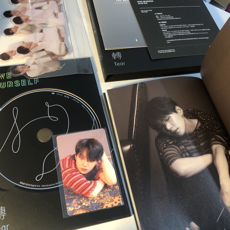 ( preloved album ) tear y o u r photocard / pc suga fullset