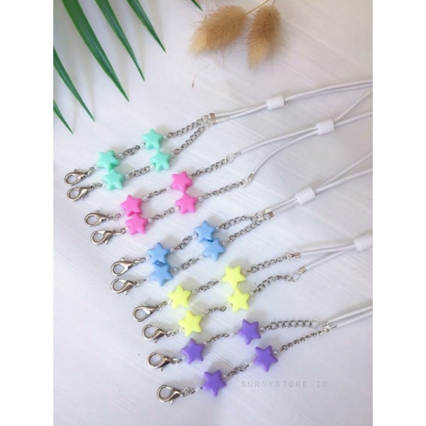 Strap Masker 2 in 1 / Strap masker bintang / kalung masker 2in1 2in 1