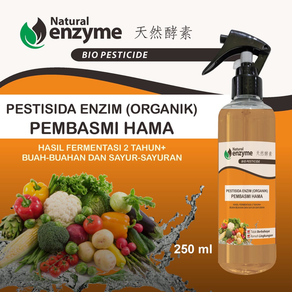 Pupuk Organic Natural Enzyme Bio Pesticide Pembasmi Hama Kemasan 250 ML spray trigger