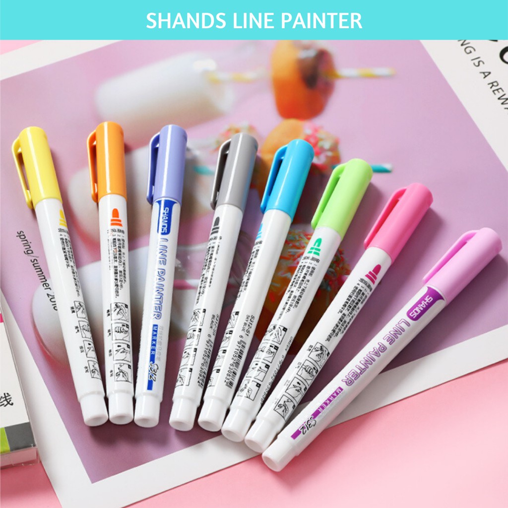 

SPARKLE LINE PAINTER METALLIC MARKER COLORFUL LINER JOURNAL PLANNER STATIONERY SPIDOL MARKER