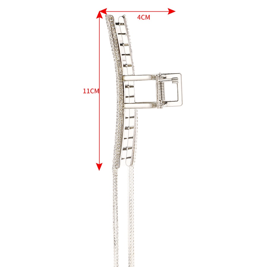 Jepit Rambut Model Rantai Rumbai Bahan Alloy Aksen Berlian Imitasi Gaya Korea Untuk Wanita