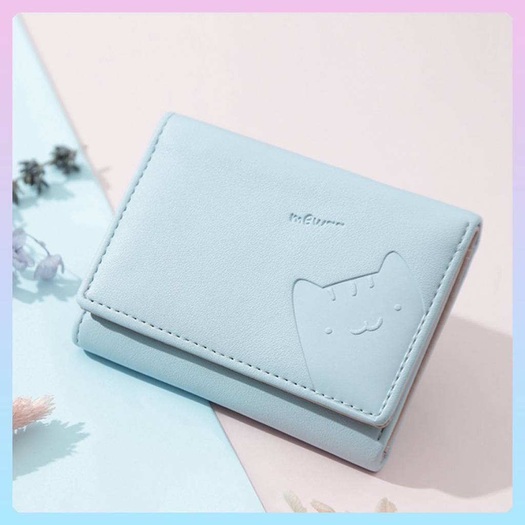 MINISO Dompet Wanita Pendek Kecil Lipat Simple Motif Binatang Lucu Karakter-3