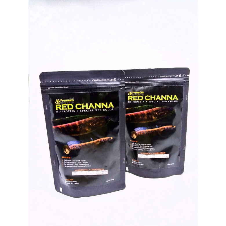 PELET IKAN GABUS PREMIUM RED CHANNA 100 GRAM