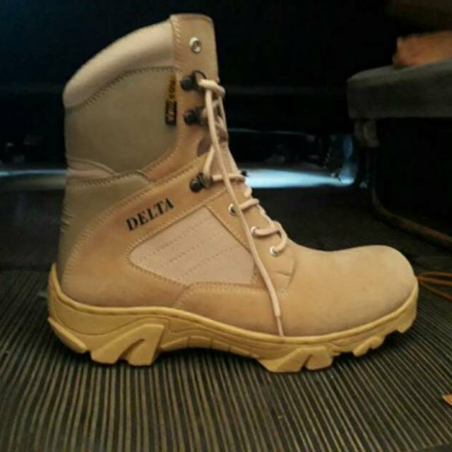 [ BISA COD ] Sepatu Boots pria Delta Cordura 8inci ujung besi d pakai TNI/TENTARA