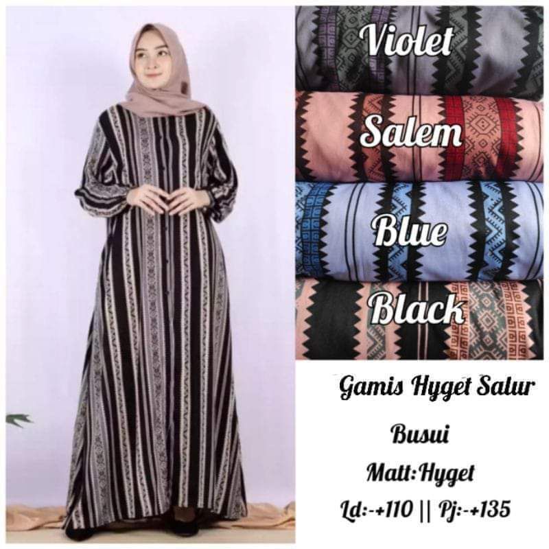 BAJU GAMIS SALUR / BAJU GAMIS WANITA BUSUI / BAJU WANITA MOTIF SALUR  / GAMIS WANITA TERBARU / BAJU 