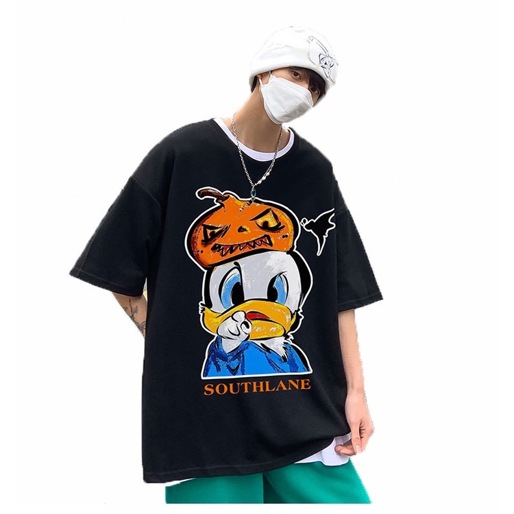 T-SHIRT NEW 2022 EDITING DUCK-DUCK KATUN 100% IMPORTIR KASUAL STYLE KOREAN FOREIGNER OVERSIZE NORMAL STYLE