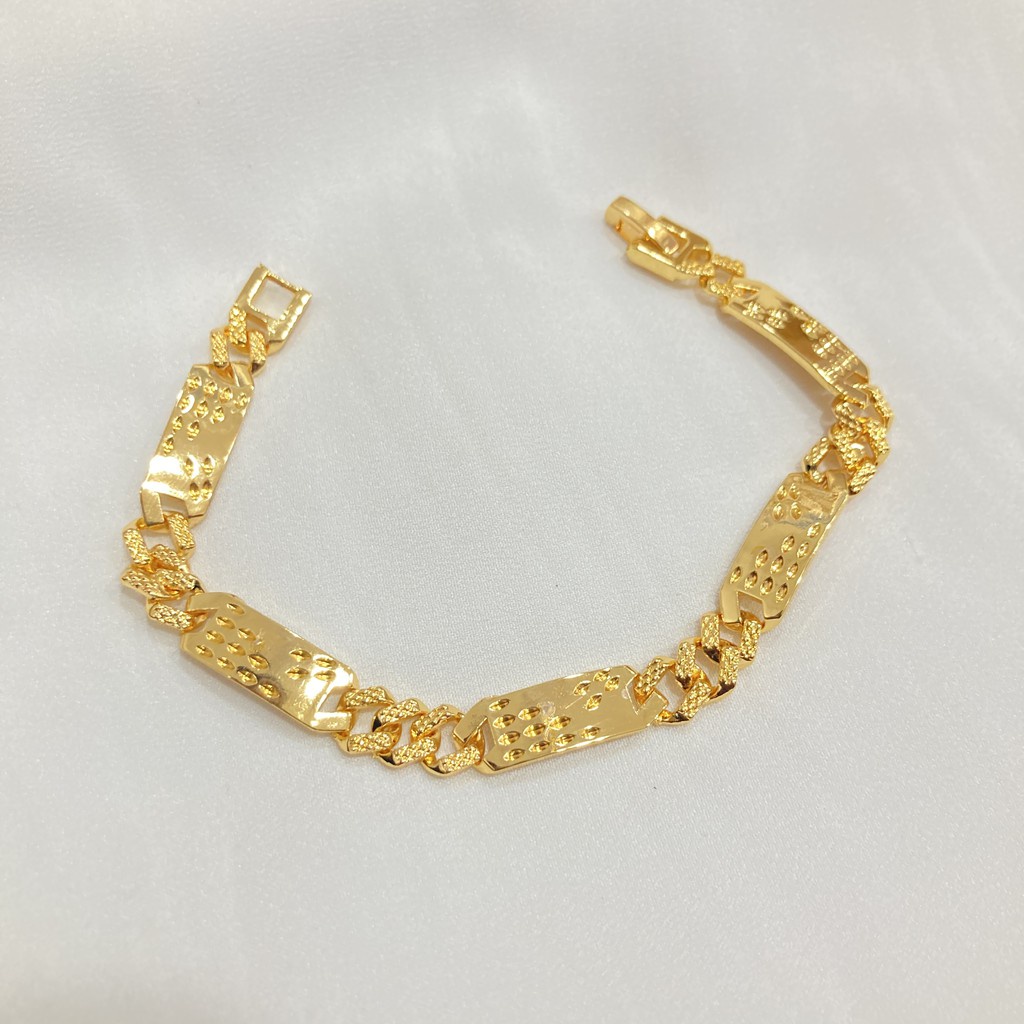 Gelang Rantai Titanium Wanita Anti Karat Xuping Lapis Emas Perhiasan Fashion Wanita Berlapis Emas KTA22-MA83