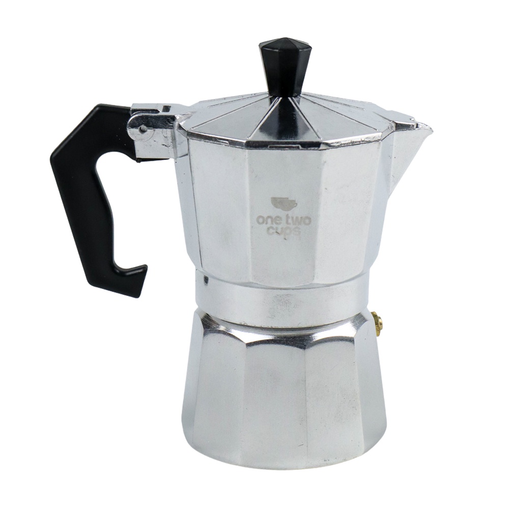 Espresso Coffee Maker Moka Pot Teko Stovetop Filter 100ml 2 Cups - JF112 - 7RHZ2ZSV Silver