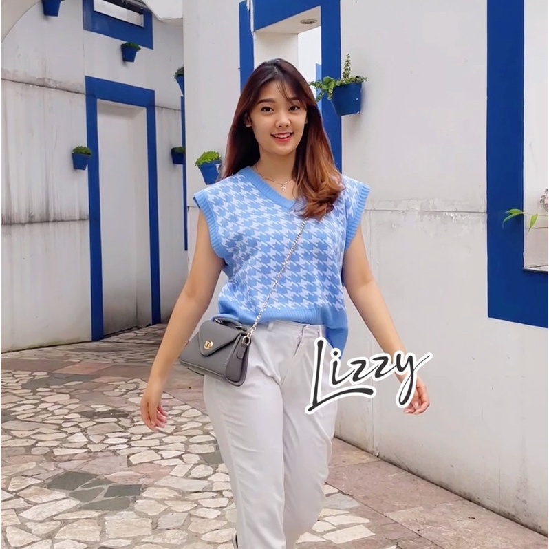 Lizzy - VEST HOUNDSTOOTH PREMIUM