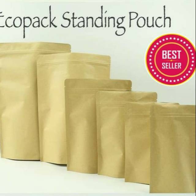 Standing pouch paper | kemasan kopi bubuk / bumbu, ziplock bag