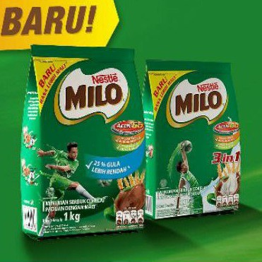 MILO 1kg BERHADIAH milo actv go 1kg. milo 3in1 1 kg. milo active go