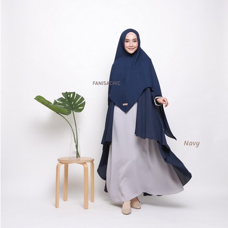 GAMIS Busui Dres Ibu Menyusui MUSLIM RAIMA DRESS FANISACHIC Baju Muslim Kantong Kanan Kiri Bahan Kayla Ladies flowy fanisa chic dres wanita