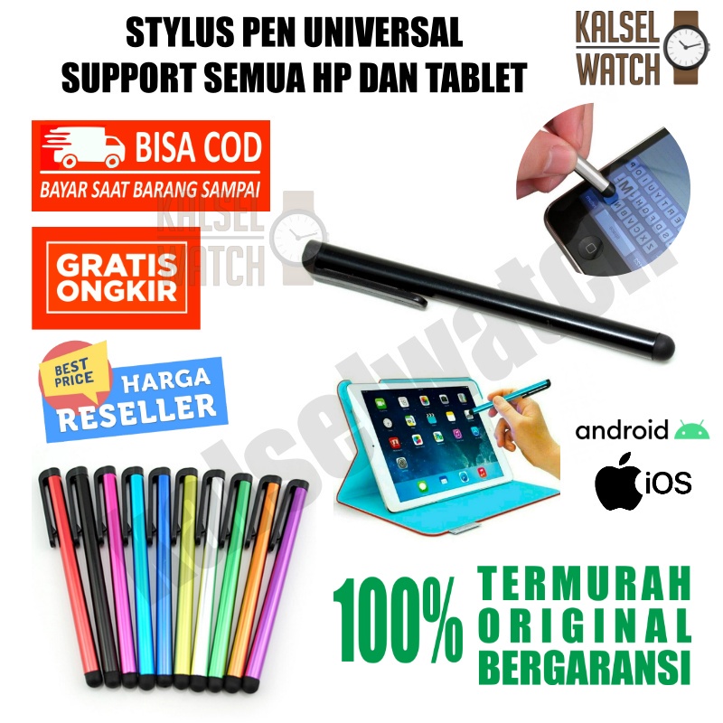 Stylus Pen Bisa Untuk Semua HP Tablet Universal Layar Sentuh Android Iphone Ipad IOS PC Staylus Pulpen Pena Pensil Sensitive Drawing Pen Stilus Smartphone Handphone HP Vivo Samsung Xiaomi Realme Oppo infinix Poco HP44